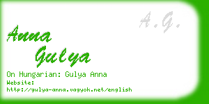 anna gulya business card